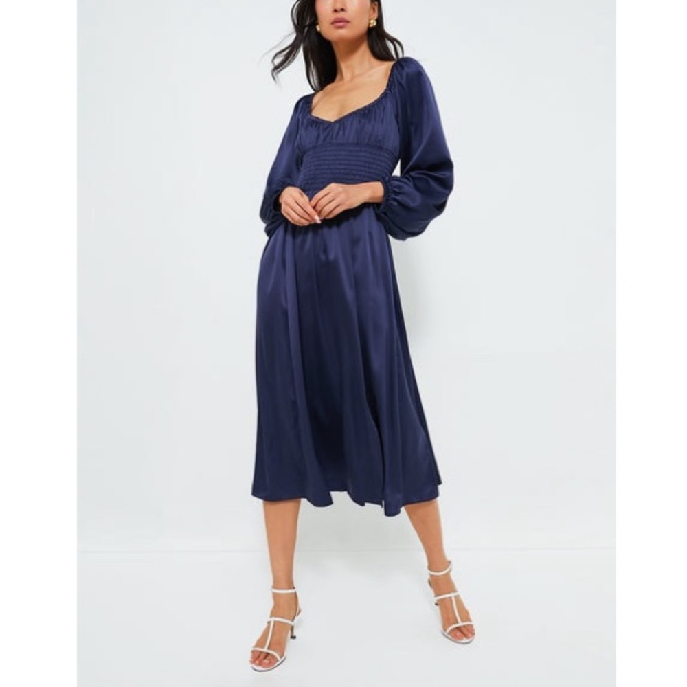 O.P.T Navy Nala Midi Dress